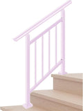 Hand Rails for Outdoor Steps,4 Step Stair Handrail & Indoor Stair Railing Kit，Metty Metal Railings for Outdoor Steps and Hand Rails for Seniors for Porch Railing