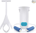 Jellas Sock Aid Kit, Flexible Sock Aid Device with Long Rope - Sock Puller aid Easy on and Off Device for Putting On and Removing Socks or Stockings, Sock Helper for Independence and Comfort (White)