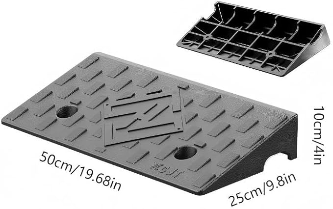 Rubber Threshold Ramp, 3.5" Rise Wheelchair Ramp Doorway, 7000Lbs Load Capacity, Non-Slip Surface Rubber Curb Ramp for Wheelchair and Scooter, 2 Pack(3.5" Height) (3.5" Rise)