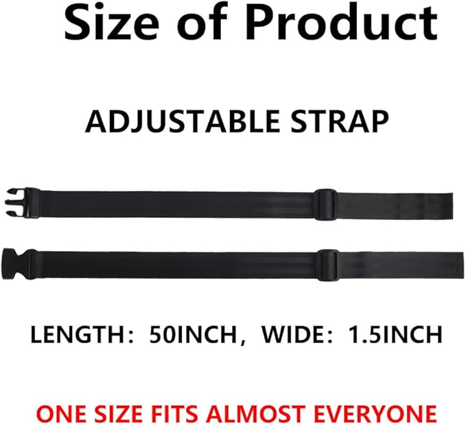 GY1121AB Shower Belt Anti-Slip Strap, Black, Suitable for Most Bath Chair Wheelchair, Care Supplier for Elderly Disabled Bedridden Pregnant