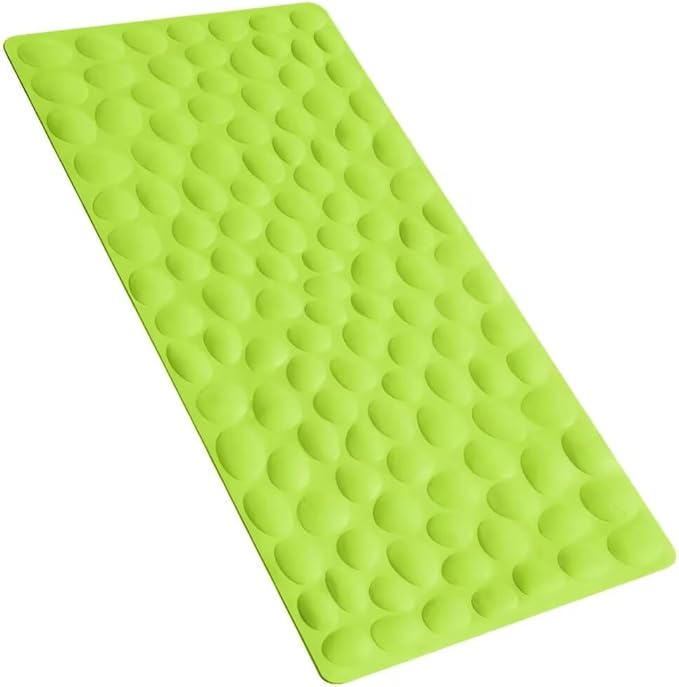 Non-Slip Bathtub Mat OTHWAY Soft Rubber Bathroom Bathmat with Strong Suction Cups (Green, 16x31.5 inch)