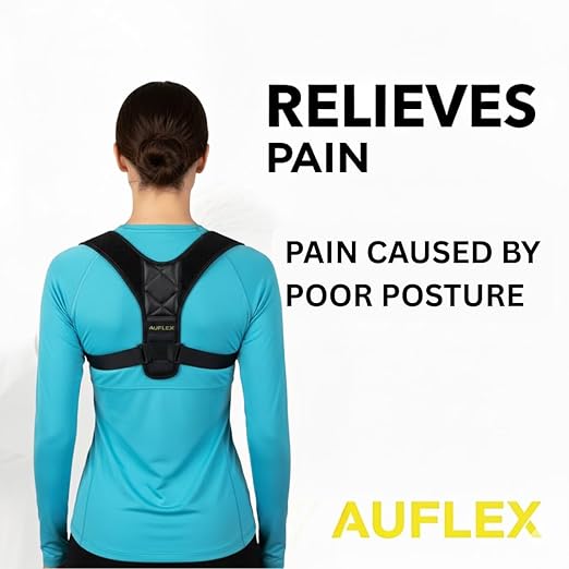 Posture Corrector for Men and Women - Breathable Mesh Upper Back Brace for Shoulder, Neck & Back Pain Relief - Adjustable Back Straightener, Size L (38-48 inches)