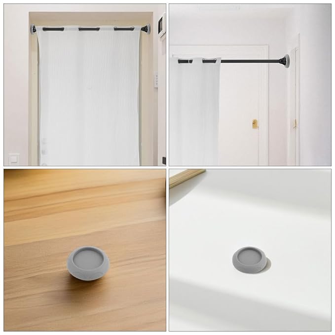 4Pcs Baby Gate Wall Protector Cups Safety Gate Accessories for Stairway Doorway No Drill Installation Grey Protects Walls from Damage