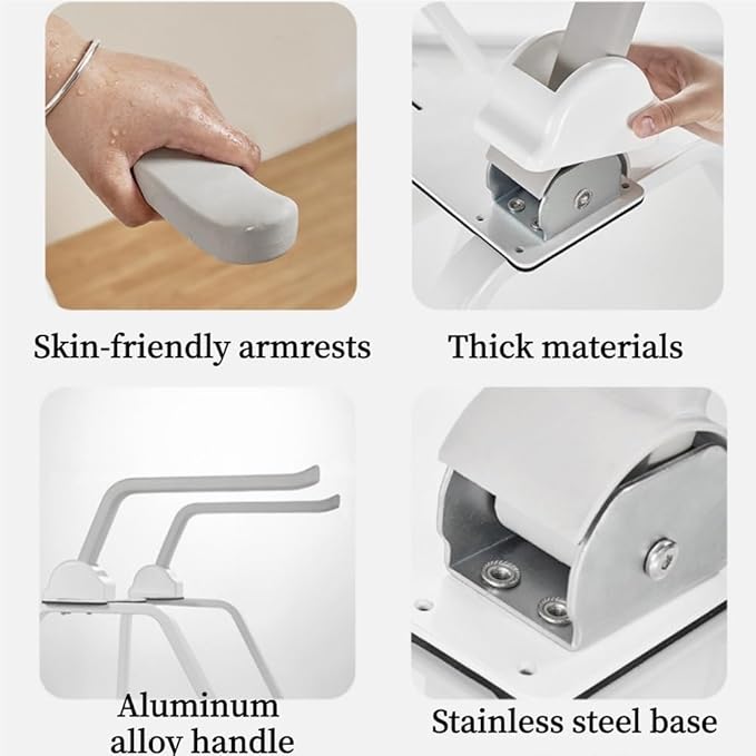Toilet securety Rails, Toilet Seating and Standing Assist, Foldable Toilet securety Frame, Freestanding Toilet Seat Riser, Toilet Riser with Handles for Elderly