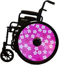 Designer Christmas Wheelchair Wheel Accessories, Waterproof Wheels Accessories, Easy Install/Remove, Lightweight, for Kids and Adults (Cherry Blossom)
