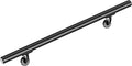 Meranti Aluminum Handrail for Indoor or Outdoor Steps and Stairs – Hand Rails for Elderly – DIY Complete Stair Railing Kit (AHR, Black, 4' Length)