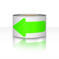 Arrow Floor Sticker Tape 3"×6" Arrow Floor Marking Sticker Sign 200 PCS Arrow Decal Tape Fluorescent Green