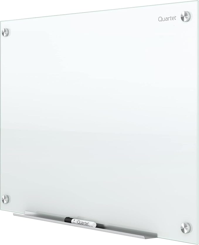 Quartet Dry Erase Board, Magnetic Whiteboard 96"W x 48"H, Glass Board for Wall, Infinity, White (G9648NMW)