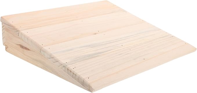 Solid Wood Threshold Slope Pad 25.8X30X7Cm for Wheelchairs and Scooters, Sturdy Entry Step Aid for Home Doorways and Driveways, Non-Slip Curb Climbing Assistance for Mobility