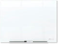 Quartet Magnetic Dry Erase Board, 48" x 36" Glass White Board for Wall, Frameless, InvisaMount, White (Q25F01IMW)