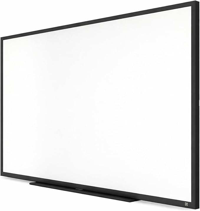 TRU RED Melamine Whiteboard | Dry Erase Board for Wall, White Board with Black Aluminum Frame, 4 ft x 3 ft