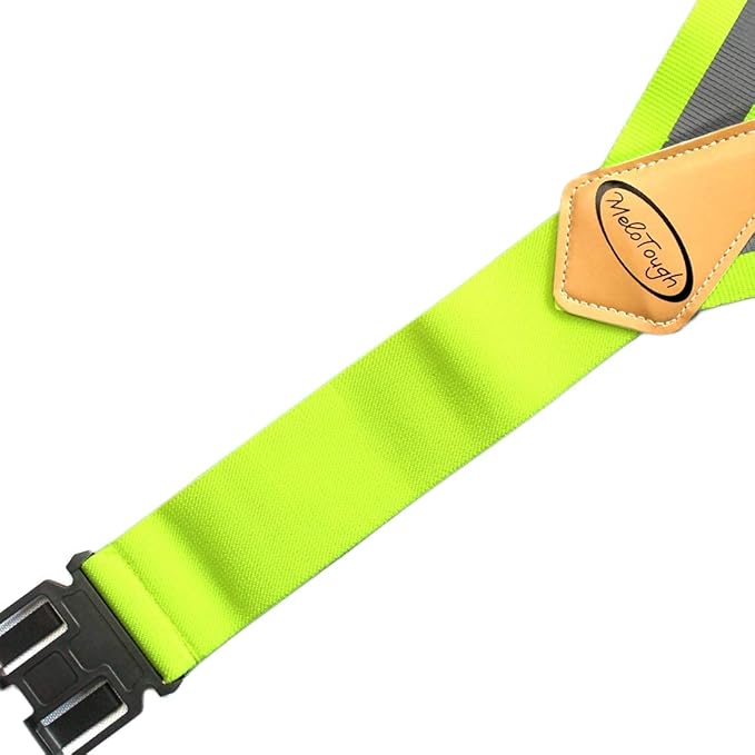 MELOTOUGH Suspenders with Non-Metal End Clip Reflective Safety Belt Clip