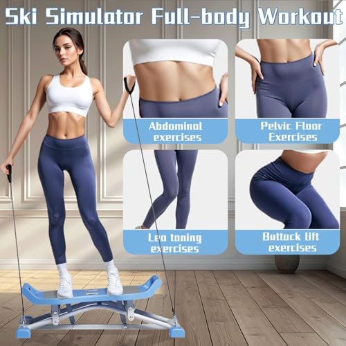 Stridon Balance Board with LCD Monitor - Ski Balance Trainer, 330 Lbs Capacity, Portable Waist Twister & Resistance Bands for Full Body Workouts, Improve Stability & Core Strength