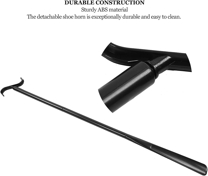 Detachable Long Dressing Stick with Shoe Horn, Dressing Aid for Elderly and Disabled, Portable Socks Shoes Dressing Assist Tool, 4 Section Extendable Dressing Stick for Limited