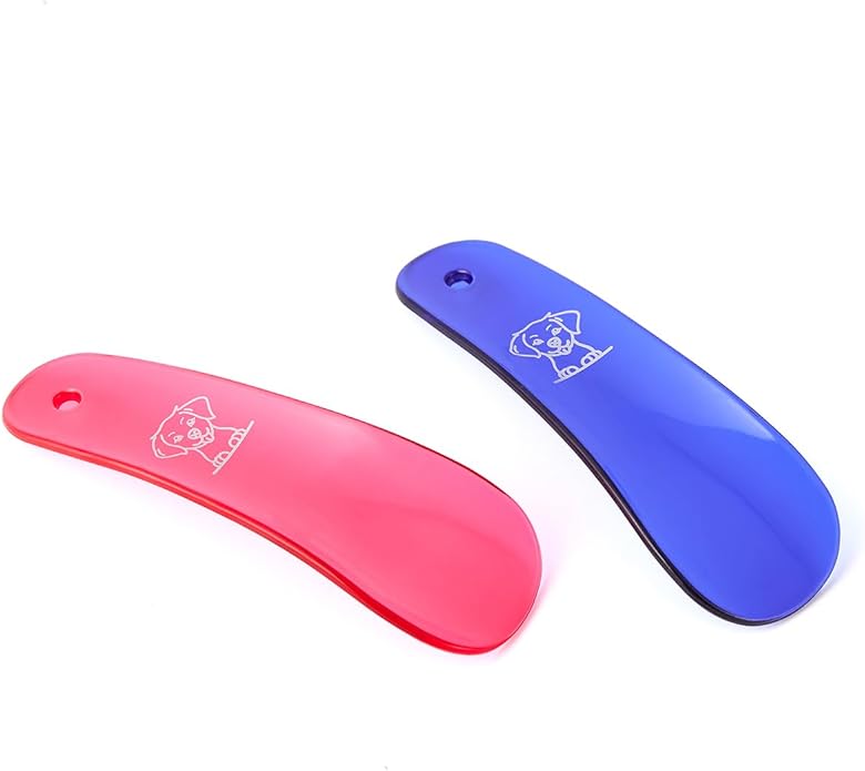 Shoe Horn for Kids - Plastic Small Mini Toddler Shoe Horn Travel Size - for Women - Shoe Helper Spoon Short 6 pack