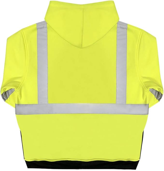 Lightweight High Visibility Hooded Jacket, 10 Pack, XX-Large