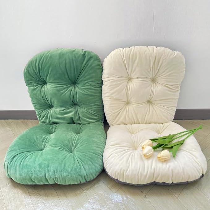 Chair Pads Plush Seat Cushion with Back Support - Office Chair Cushion for Long Sitting Comfort, Multiple Colors Available (Green,42 * 85cm/16.54 * 33.46inch)