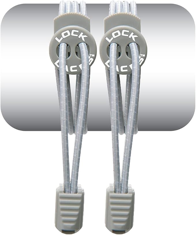 Lock Laces - Elastic No Tie Shoelaces 1 Size Fits All for Kids Adults Tieless Shoe Laces Tennis Shoes Sneakers