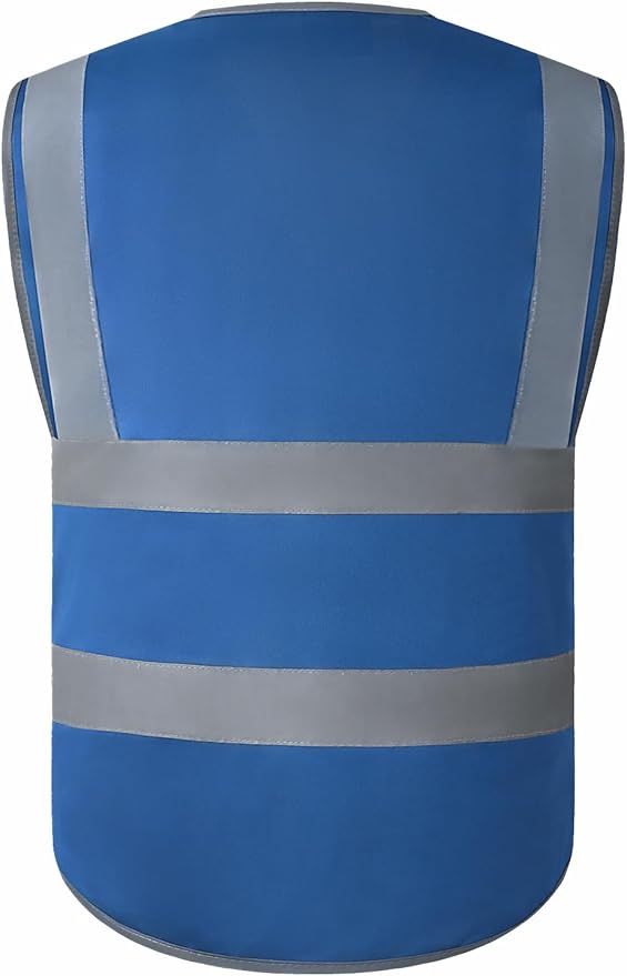 XIAKE Reflective Safety Vest for Men & Women High Visibility Class 2 Vest with Pockets Meets ANSI Standards