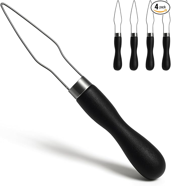 4pcs Button Hook Assist Device with Easy-Grip Handle for Shirts, Coats, Dresses - Ideal Button Aids for Arthritis & Limited Dexterity Black