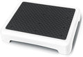 GWNF3.35'' Short Step Stool – 600lb Capacity Ultra-Sturdy Structure & Lightweight Step Stools for Seniors, Kids & Adult | Non-Slip Wide Platform | Mobility Step Stool for Indoor & Outdoor（White-Black）