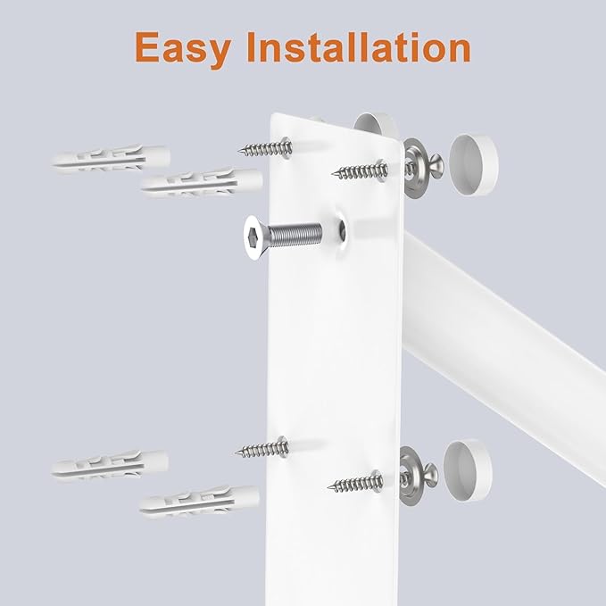 20 inch Stainless Steel Handrail for 1-3 Steps- 1.25" Tube, ZUEXT U Shaped Oil Rubbed White Safety Grab Bar for Stairs, Wall Mounted Hand Railing for Outdoor Garage Entry Interior Exterior Stairway