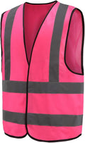 AYKRM 12 colour High visibility viz vest hi vis viz reflective work construction safety vest (XS-8XL)