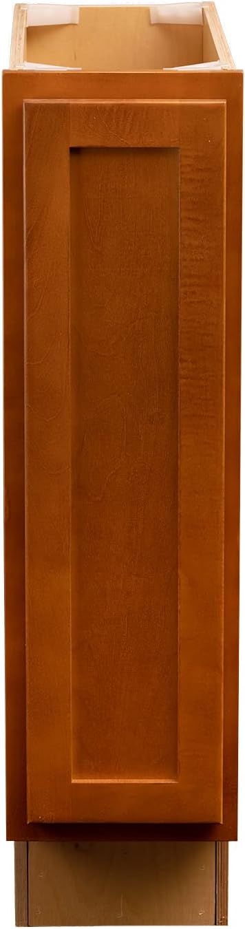 Quicklock RTA (Ready-to-Assemble) | Base Kitchen Cabinets - Shaker Style | Made in America (Provincial Stain, 9" Wx34.5 Hx24 D Base)