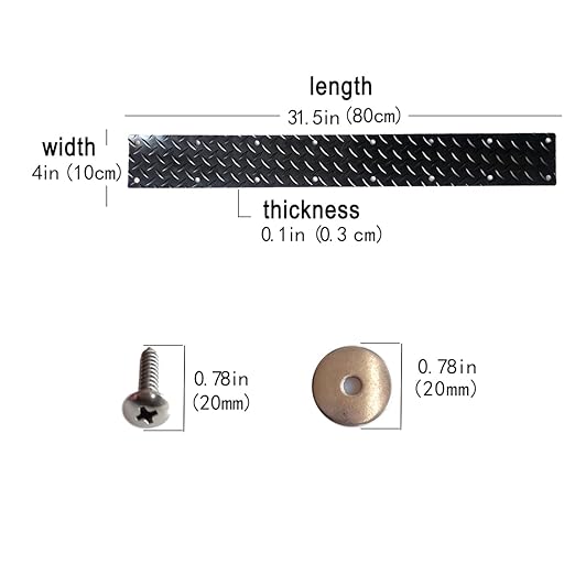 Rubber Outdoor Stair Treads for Wooden Steps Screw Down,31.5” x 4” (2 Pack) Non Slip Stair Grips Strips for Porch Steps,Dogs,Back Yard,Walkways,Rainy and Snowy Days.(Waterproof)