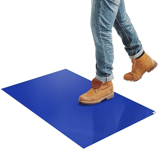 SATECH Sticky/Tacky/Adhesive Mat 24" x 36" Blue (Case of 4 Mats,30 Sheets Each) for Cleanroom Laboratory Hospital Construction Pets