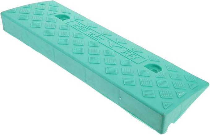 Plastic Threshold Ramp 7Cm Green Curb Ramp Step Pad for Doorways Wheelchair Scooter Mobility Aid for Home and Outdoor Use