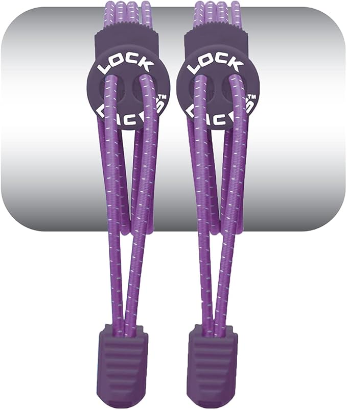 Lock Laces - Elastic No Tie Shoelaces 1 Size Fits All for Kids Adults Tieless Shoe Laces Tennis Shoes Sneakers