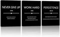 Unbruvo Inspirational Canvas Wall Art, Motivational Office Wall Decor, 3 Pieces Black Never Give Up Positive Quotes Wall Art for Workplace Living Room Bedroom(72''Wx 36''H)