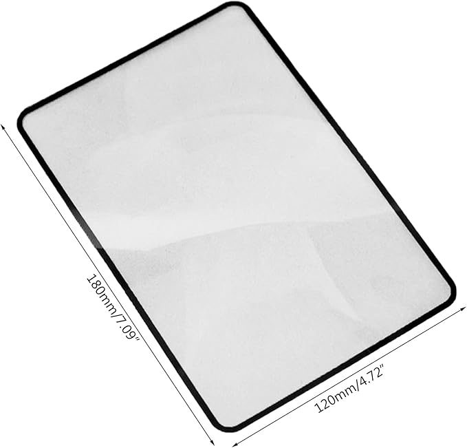 3X Paper Size Glass PVC Flat Full Page Reading Magnifier Elderly Low for Vision Aid Lens L Sheets for Flat On Sheet for Full
