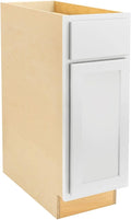 Quicklock RTA (Ready-to-Assemble) | Base Kitchen Cabinets - Shaker Style | Made in America (Pure White, 12" Wx34.5 Hx24 D Base)