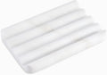 Soap Dish, Marble Soap Holder for Shower, Bar Soap Holder with Water Ripple Design, Easy Cleaning Soap Saver for Kitchen Sink，Bathroom, Executive African Natural Stone Soap Tray(Namib Bianco)