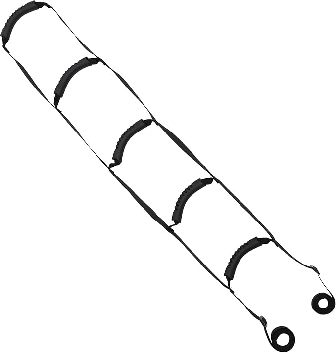 Adjustable 4-Layer Bed Ladder Strap for Elderly Seniors and Disabled Patients, Pull-Up Assist Rope for Bed Mobility and Sit-Up Support, Patient Support Aid for Bedroom Safety