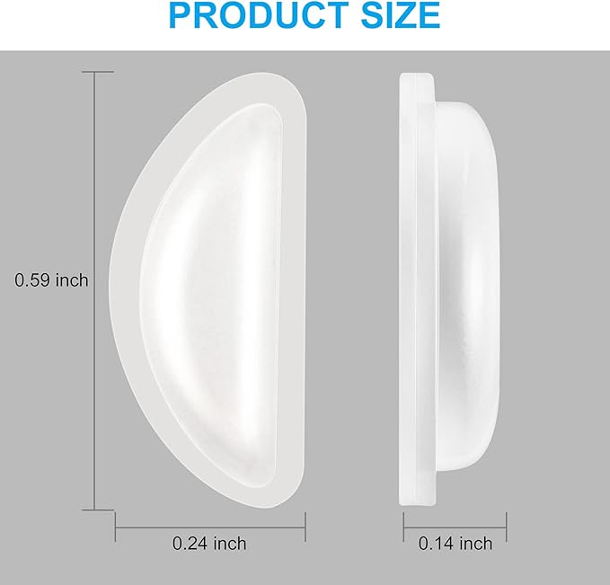 Eyeglass Nose Pads, Comfort Soft Silicone Glasses Nose Pad, Anti-Slip Heighten Air Chamber Glasses Grips for Eyeglasses and Sunglasses, with Sticky Backing (10 Pairs, Clear)