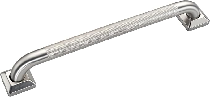 joyrain 500lb Capacity Stainless Steel Grab Bar - Heavy Duty Bathroom Safety Rail for Elderly, Anti-Slip Shower Handle, ADA Compliant (Knurling, 24 inch)