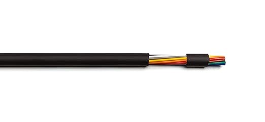 22AWG 15 Conductor Wire Cable (UL2464) - High Flexible Tinned Copper Unshielded Alarm Security Burglar LED Power - for Low Voltage Installations (Matte Black 50FT)