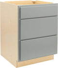 Quicklock RTA (Ready-to-Assemble) | Base Kitchen Cabinets - Shaker Style | Made in America (Magnetic Gray, 30" W x 34.5" H x 24" D 3 Drawer Pots and Pans)