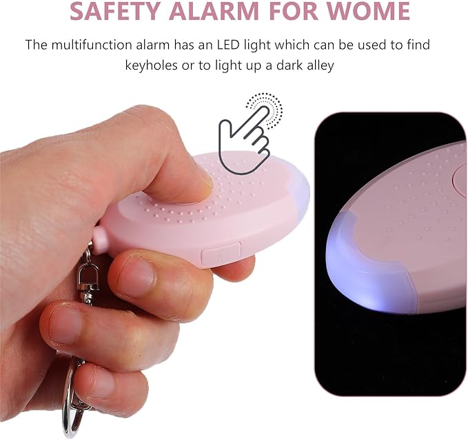 BESPORTBLE Personal Safety Alarm with LED Light Rechargeable Women Emergency Security Siren Compact Portable for Elderly and Travel Protection
