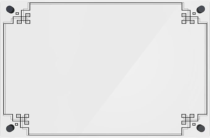 Acrylic Dry Erase Board for Wall with Stylish Border - Shipped Next Day, Made in USA, Non-Magnetic Whiteboard, Wall Mounted Board, Easy to Clean (White - 11x14)