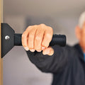 Flip up Grab Bars for Elderly for Wall, 6 inch Folding Doorway Assist Handle, Handicap Grab Bars for Doorframe, Stairs Steps, Mobility Aids for Elderly, Seniors and Alzheimer (Black)