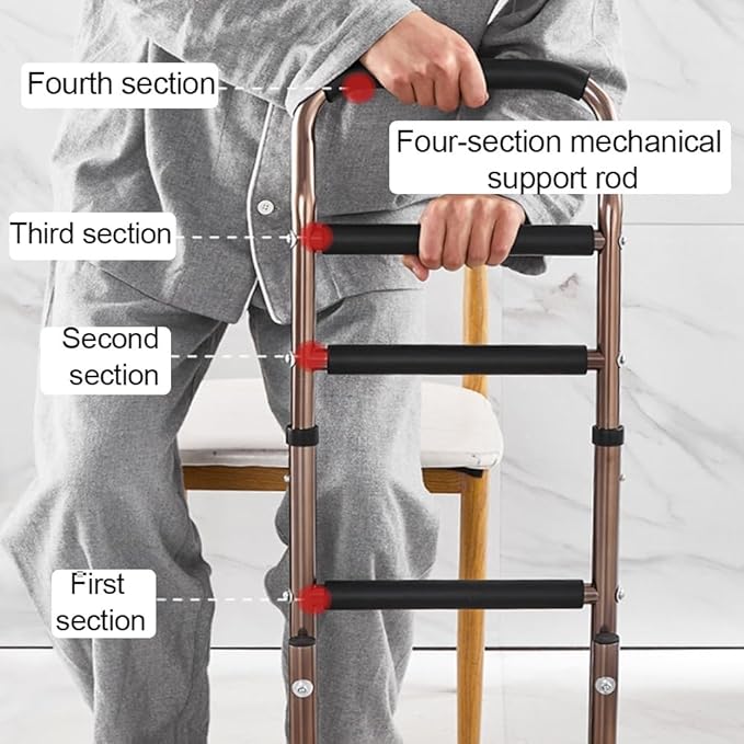 Portable Chair Assist with Sturdy Base, Adjustable Height Mobility Aids, Multifunctional Sit to Stand Lift with Soft Cover, Toilet Stand Up Assist for Seniors