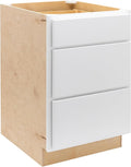 Quicklock RTA (Ready-to-Assemble) | Base Kitchen Cabinets - Shaker Style | Made in America (Pure White, 21" W x 34.5" H x 24" D 3 Drawer Pots and Pans)