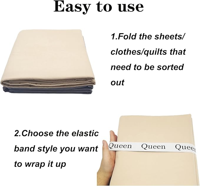 20 Pieces Bed Sheet Organizer Bands, Sheet Organizers and Storage Label Bands, Sheet Label for Bedding, Sheets Organizer for Closet,Sheet Keepers Linen Labels Bedding Bands