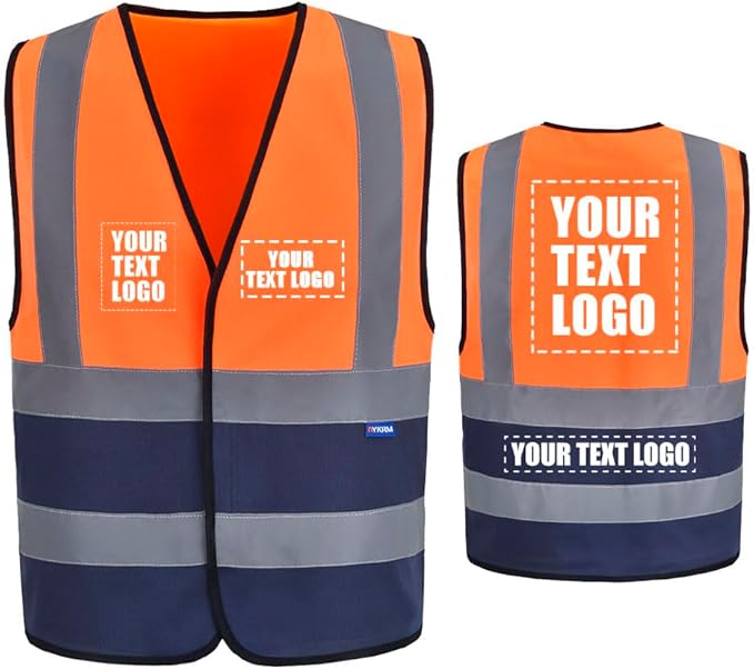 AYKRM 12 colour High visibility viz vest hi vis viz reflective work construction safety vest (XS-8XL)