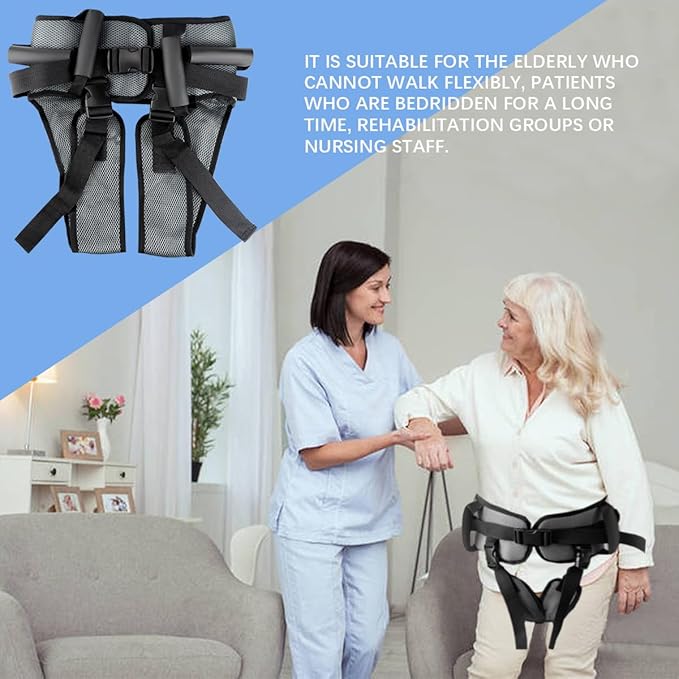 Transfer Belt with Leg Loops, Durable and Wear Resistant Geriatric Walking and Toddler Belt, Medical Nursing Safety Gait Assist Device for Bariatrics Pediatric Elderly Occupational Supplies