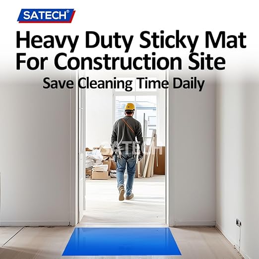 SATECH Sticky/Tacky/Adhesive Mat 24" x 36" Grey (Case of 4 Mats,30 Sheets Each) for Cleanroom Laboratory Hospital Construction Pets